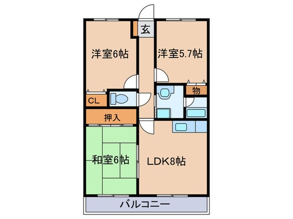 アークヒル久留米の物件間取画像